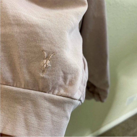 All Saints Relaxed Cropped Lilac-Pink Sweatshirt - Picture 11 of 13